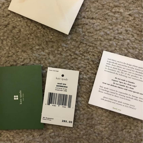 KATE SPADE SUMMER MONTEREY STRIPE TOTE BAG * - Picture 9 of 9